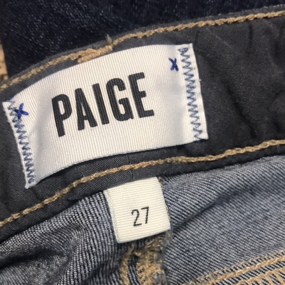 PAIGE Skyline Ankle Peg Jeans with Stretch and Factory Distressing | EUC! - Picture 6 of 7
